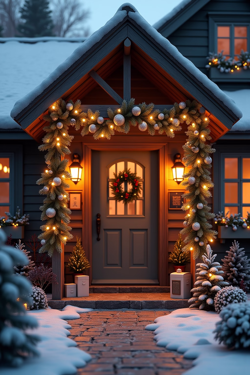 adventsdeko draussen eingang outline 1