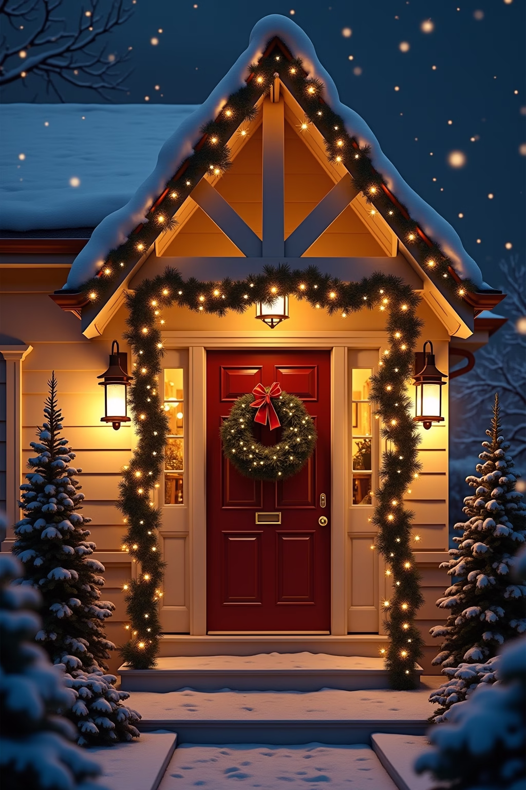 adventsdeko draussen eingang outline 2