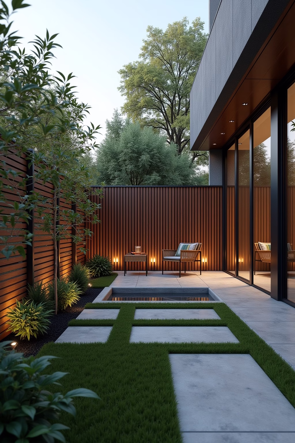 modern sichtschutz garten outline 2